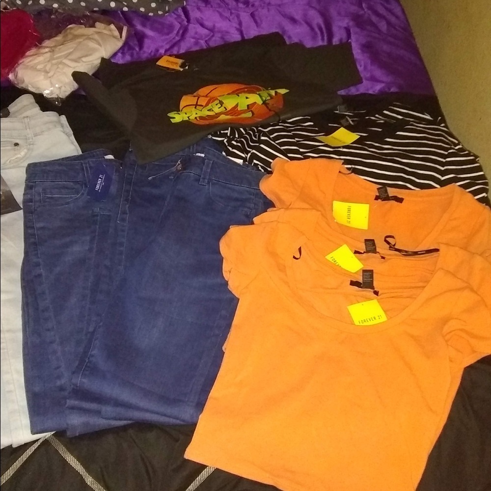T shirts, Bathing suits,Jean shorts, pink Sets